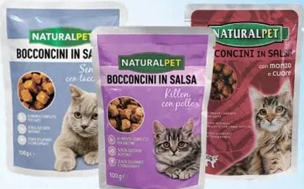 NATURALPET Корм для котів і кошенят 100 г: курка для кошенят/індичка для стерилізованих котів/яловичина та серце, в асортименті