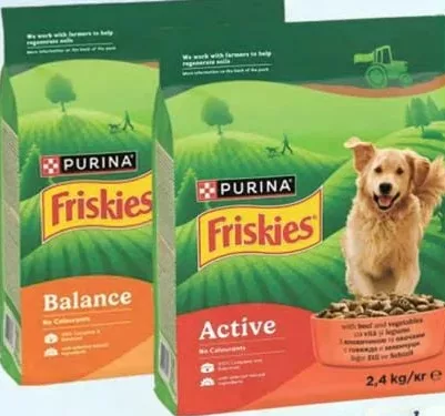 FRISKIES Сухий корм для собак Active з яловичиною/Balance 2,4 кг, в асортименті