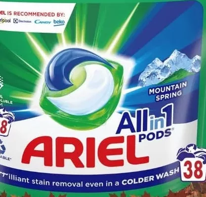 Capsule detergent Ariel All in 1 PODS Mountain Spring, 38 buc.