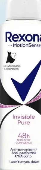 Deodorant spray REXONA Invisible, 150 ml