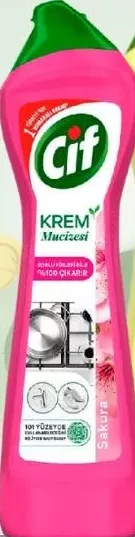 Cremă de curățat Cif, Sakura sau lămâie, 500 ml