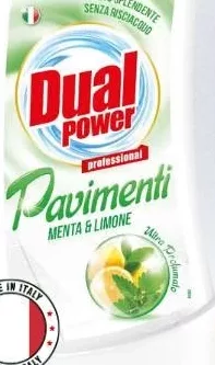 Soluție pentru pardoseli Dual Power, mentă și lămâie, 1 l