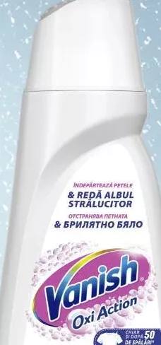 Soluție pentru îndepărtarea petelor Vanish Oxi Action, variante roz și alb, 1 l