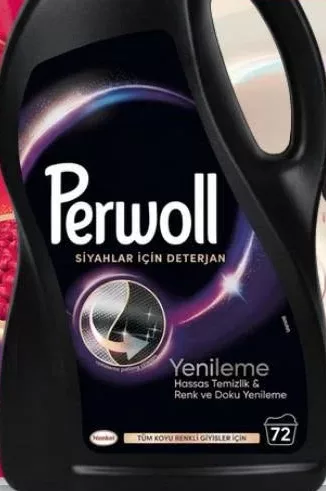 Detergent lichid Perwoll, pentru haine colorate, negre sau albe, 3,96 l, 72 spălări