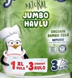 Prosop de hârtie Familia Natural Jumbo, 3 straturi, 1 rolă XL