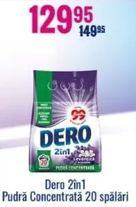 Dero 2în1 pudră concentrată, 20 spălări