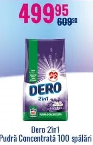 Dero 2în1 pudră concentrată, 100 spălări