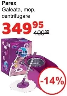 Parex găleată, mop, centrifugare