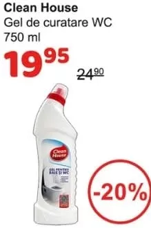 Clean House gel de curățare WC, 750 ml