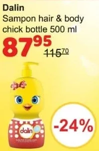 Dalin șampon Hair & Body Chick Bottle, 500 ml