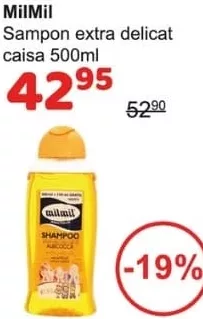 MilMil șampon extra delicat caisă, 500 ml