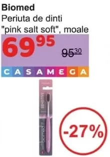Biomed periuță de dinți Pink Salt Soft