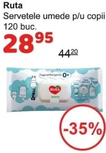 Ruta șervețele umede pentru copii 120 buc.