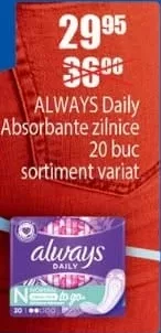 Always Daily absorbante zilnice 20 buc., sortiment variat