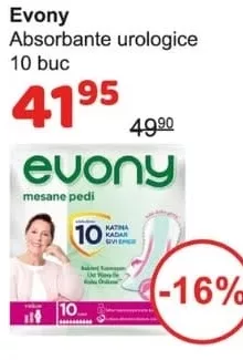 Evony absorbante urologice 10 buc.