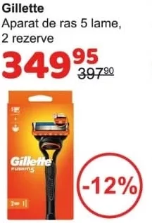 Gillette aparat de ras 5 lame cu 2 rezerve