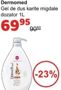 Dermomed gel de duș Karité Migdale cu dozator 1 l