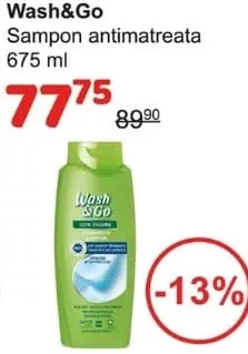 Wash&Go șampon antimătreață 675 ml
