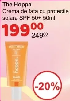 The Hoppa cremă de față cu protecție solară SPF 50+ 50 ml