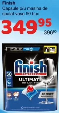 Finish Ultimate capsule pentru mașina de spălat vase 50 buc