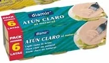 Ton Diamir Atún Claro în suc propriu, 6 × 80 g