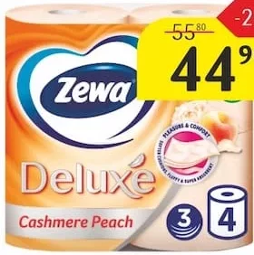 Hârtie igienică Zewa Deluxe, în sortiment, 4 role