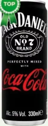 Jack Daniel’s & Coca-Cola băutură premixată, doză 330 ml