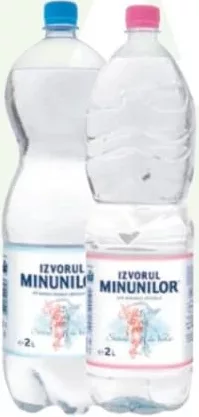Izvorul Minunilor apă minerală carbogazoasă / plată, 2 l