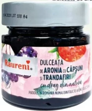 Râureni dulceață de aronia, căpșuni și trandafiri, 270 g