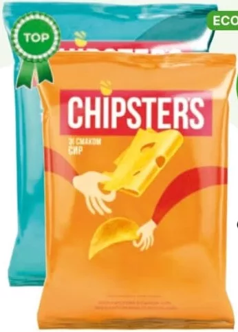 Chipsters chipsuri: cașcaval / crab / smântână și ceapă, 140 g