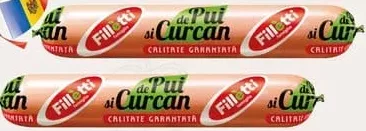 FILLETTI Crenvurști de pui și curcan, kg