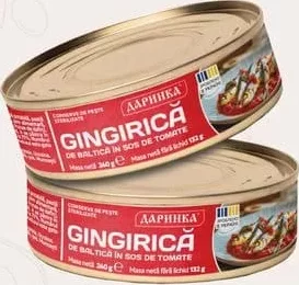 ДАРИНКА Gingirică în sos de tomate, 240 g