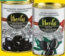 LIBERITAS Olive negre cu / fără sâmburi, 425 g