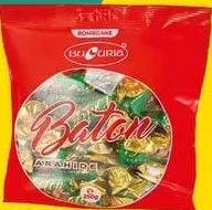 BUCURIA Bomboane BATON cacao / cu arahide, 250 g