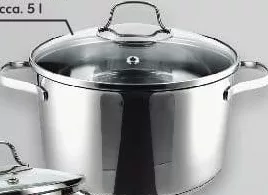 Каструлі зі скляними кришками, 6 предметів, 1.5/2.5/5 l; діє 22–28.10.2026