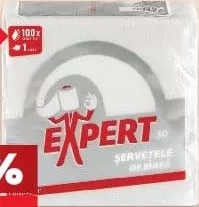 EXPERT Серветки1шар, 24×24 cm,100 штs; діє 29.10–04.11.2026