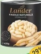 Фасоль LANDER натуральная/в томатном соусе, 420 г