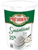 Сметана Président 15%, 200 г