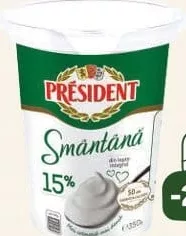 Président сметана 15%, 200 г