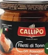Филе тунца с вялеными томатами в оливковом масле Callipo, 200 г