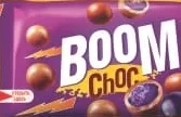 Драже арахис/изюм в молочном шоколаде BOOM CHOC 45 г; Кешбэк в MyLOCAL: отсканируйте карту в приложении до оплаты; только для товара из буклета с зелёным ценником на полке. 10%; 1.19 MDL cashback.