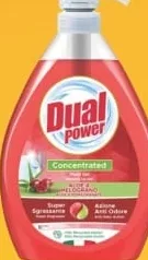 Гель для мытья посуды DUAL POWER 1 л; Кешбэк в MyLOCAL: отсканируйте карту в приложении до оплаты; только для товара из буклета с зелёным ценником на полке. 10%; 4.99 MDL cashback.