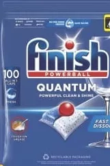 Капсулы для посудомоечной машины FINISH QUANTUM 100 шт.; Кешбэк в MyLOCAL: отсканируйте карту в приложении до оплаты; только для товара из буклета с зелёным ценником на полке. 10%; 30.99 MDL cashback.