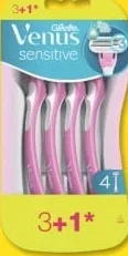 Станки для бритья VENUS Sensitive 3 Dis 3+1 шт.; Кешбэк в MyLOCAL: отсканируйте карту в приложении до оплаты; только для товара из буклета с зелёным ценником на полке. 10%; 9.99 MDL cashback.