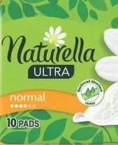 Прокладки NATURELLA; Кешбэк в MyLOCAL: отсканируйте карту в приложении до оплаты; только для товара из буклета с зелёным ценником на полке. 10%; 2.59 MDL cashback. 10 шт., Ultra Normal на упаковке