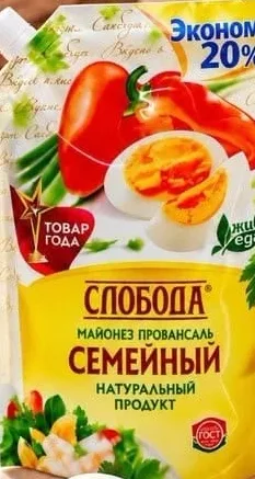 Майонез Слобода Семейный 850 мл