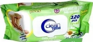 Влажные салфетки CleanTime Fulya Premium Jumbo Baby с крышкой 120 шт.