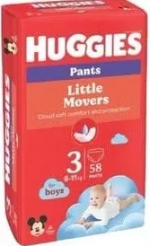Подгузники-трусики Huggies Pants Mega; на фото размер3, 6–11 кг, 58 шт.