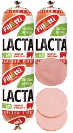 FILLETTI Варёная колбаса Lacta, кг; кешбэк 10% только с приложением Linella, по условиям приложения