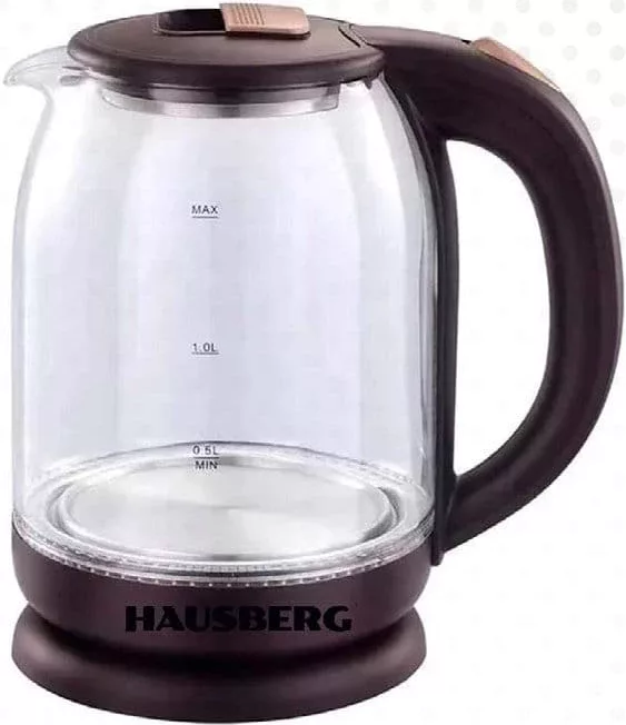Hausberg 3616 Fierbător de apă din sticlă 1,7 L; cu card METRO